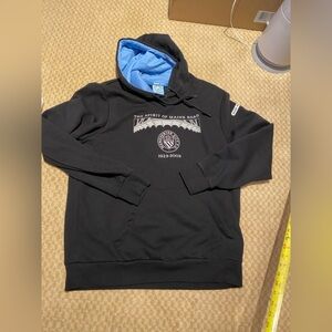 Manchester city mens black large hoodie pullover